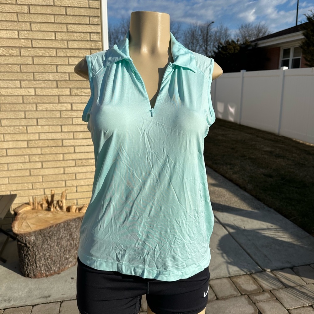 EP Pro Tour Tech Womens Top Polo shirt Size M Green spot Short Sleeves size M